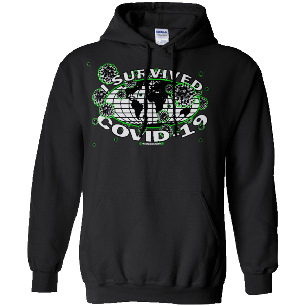 Image of i surived covid hoodie (black)