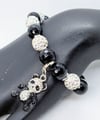 Original "Black Faceted Onyx Rhinestone" Stretch Bracelet