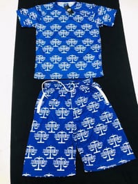 "DIFFERENT ALL OVER" SHORT SET (Blue)