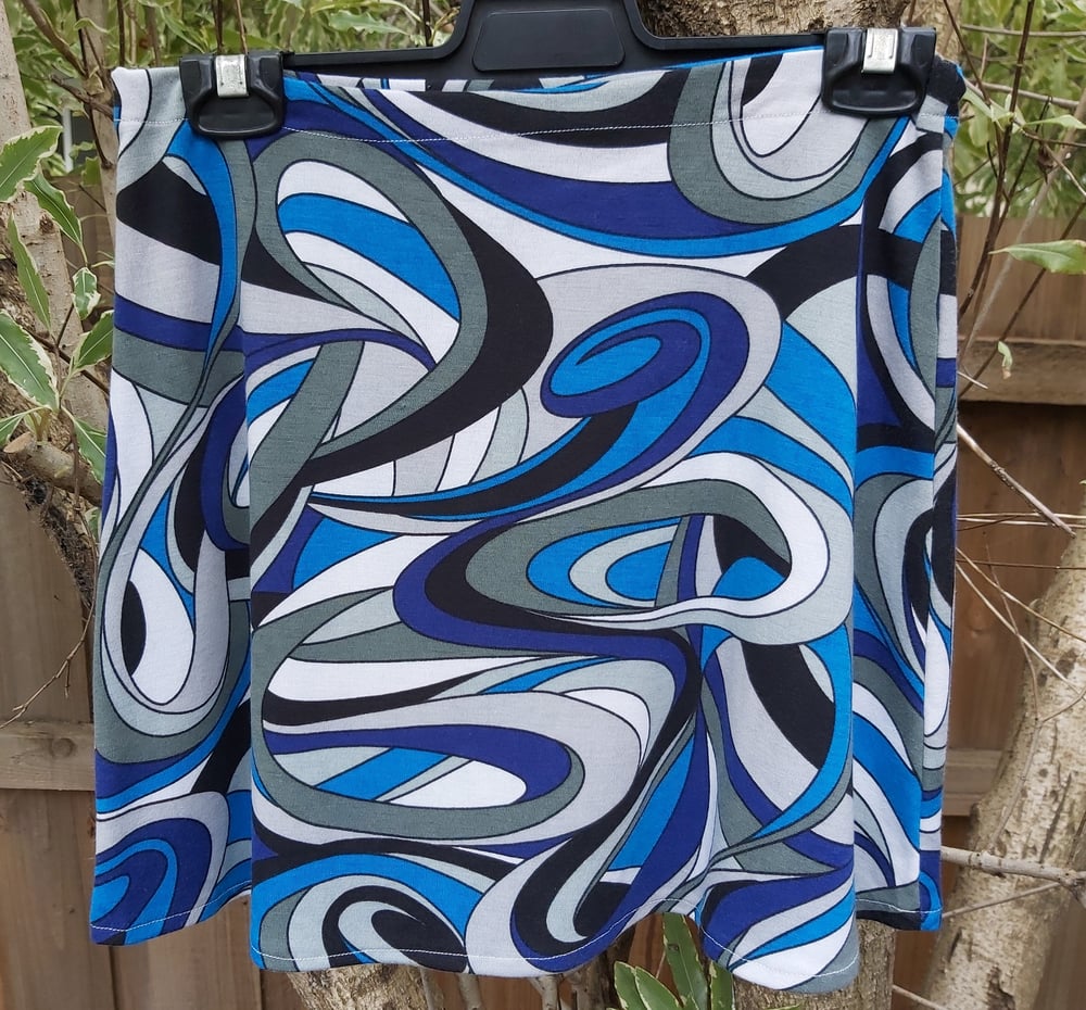 Image of Kat skirt blue swirl