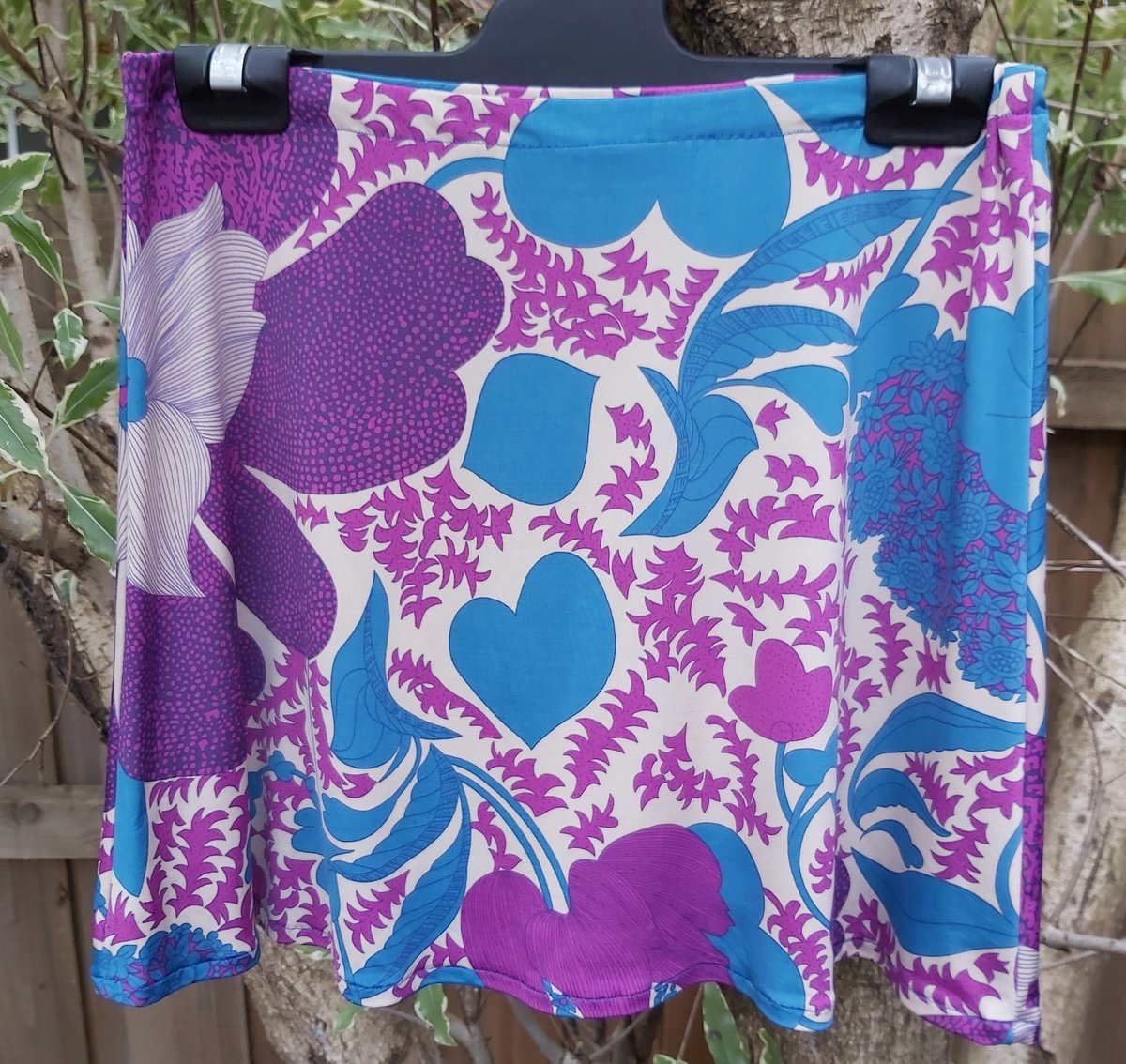 Image of Blue/lilac floral Kat skirt