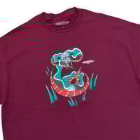 Image 1 of NO SNAKES ALIVE TEE (Burgundy)