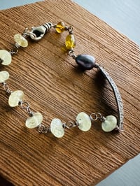 Image 6 of cognac garnet and prehnite beloved bracelet