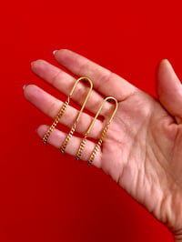 Image 3 of DOUBLE LOOK CHAIN STUD EARRINGS 