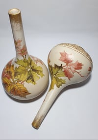 Image 4 of Doulton Lambeth Carrara Ware Pair Vases