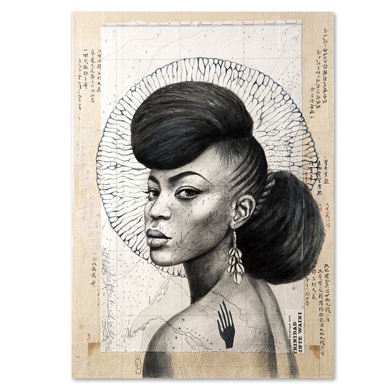 Image of Paper Art Print - "Trinidad en N&B"
