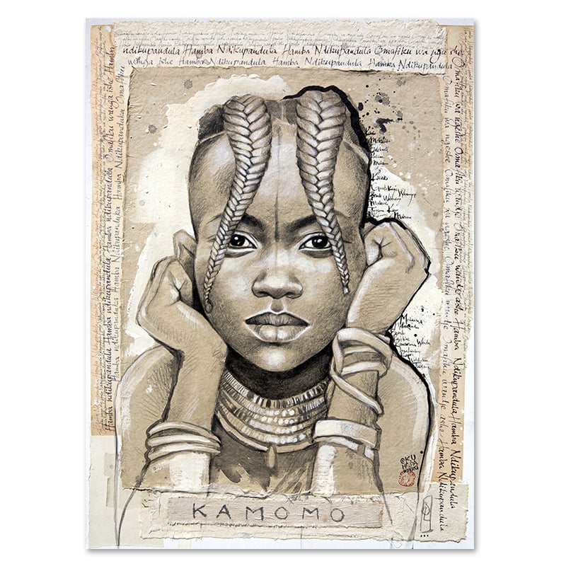 Image of Paper Art Print - "Kamomo"
