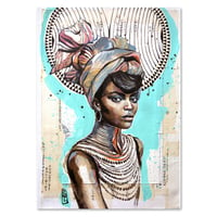 Image 1 of Paper Art Print - "Dinka"