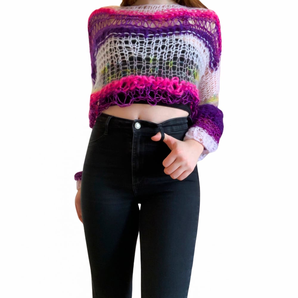 Image of Open Knit Crop Top