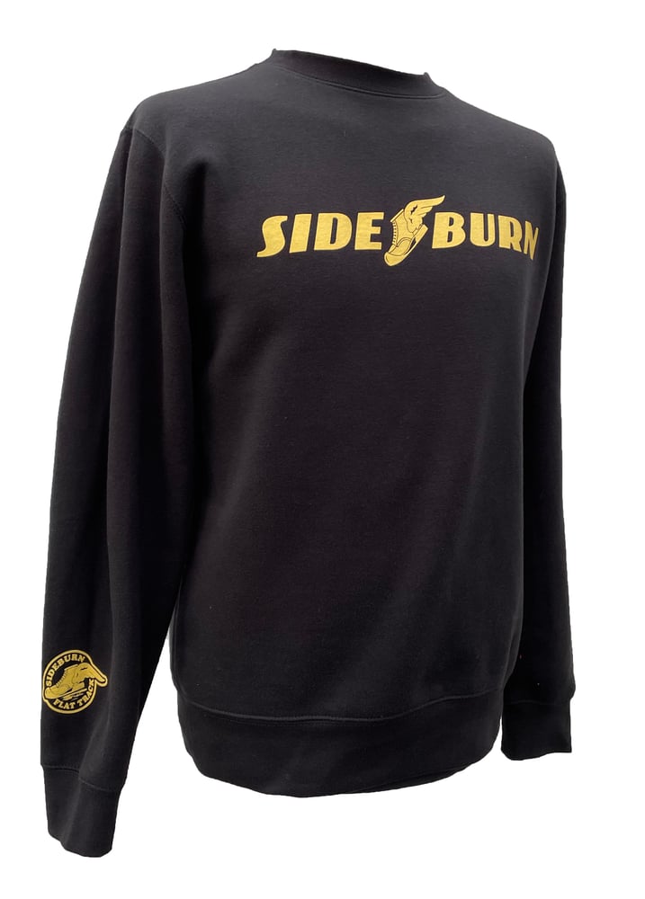 Image of Flat Track Crewneck Sweat - Black ONLY XXL LEFT