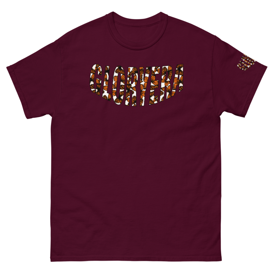 Image of GLORYERA® CREW TEE (MONARCHERY MAROON AND ORANGE)