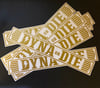 Dyna or Die swingarm decal gold