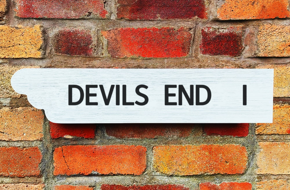 'Devils End' Sign 
