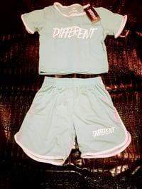 "DIFFERENT" BIKER SET (Mint/White)