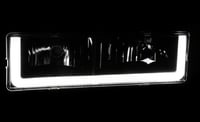 Image 2 of 88-98 SILVERADO OR SIERRA  BLACK HEADLIGHTS WITH LED 
