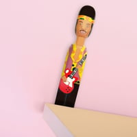 Image 1 of Door Stop 'Hendrix' Hand Painted Wood