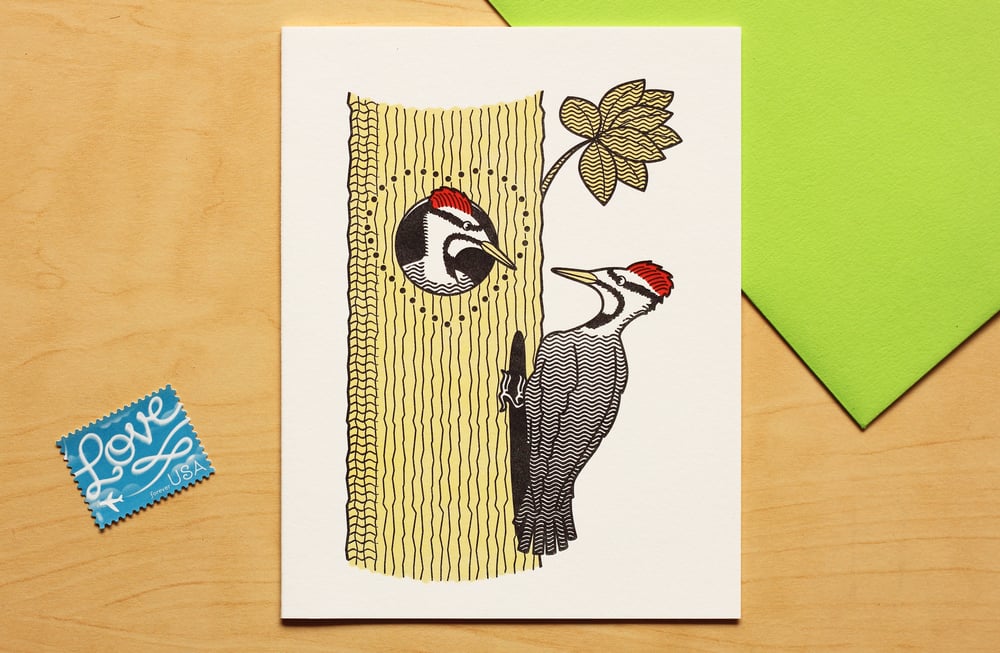 Image of Woodpecker Love Card