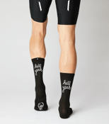 Image of FINGERSCROSSED HELL YEAH 3.0 BLACK Cycling Socks