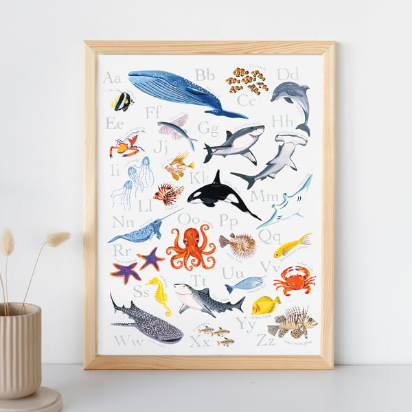 Image of Ocean Alphabet Print