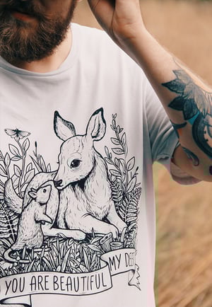 Image of My Deer Organic T-Shirt ~ White