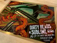 Image 2 of LAST COPIES: Dirty Heads & Sublime With Rome (Houston, Texas) • L.E. Official Poster (18" x 24")