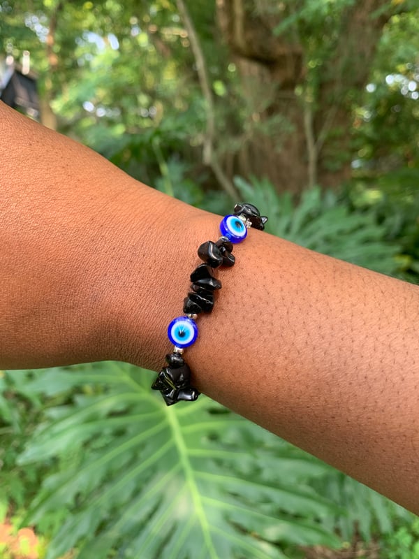 Image of Black Obsidian Protection Eye Bracelet