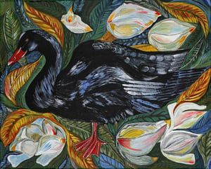 Black Swan, Fine Art Print, Echt-Büttenpapier