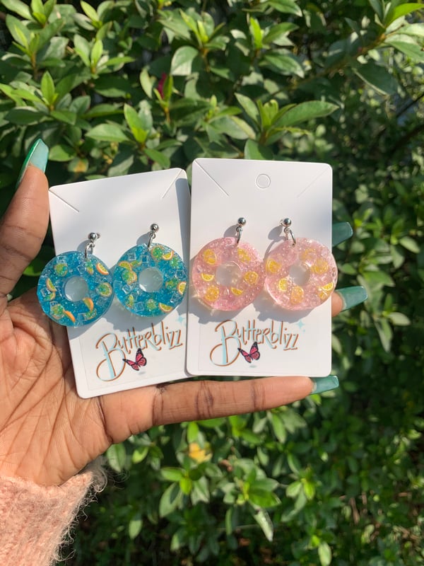 Image of Pink Lemonade + Blue Orangeade Earrings
