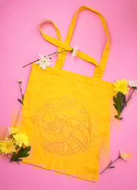 Image 1 of Abú 2p Tote  Bag (2-for-1 Special!) - Yellow and Pink