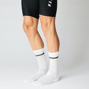 Image of FINGERSCROSSED STRIPES - WHITE / NEON Cycling Socks
