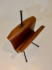 Image 4 of Bent Plywood Magazine Holder on Metal Frame, Italy 1950s