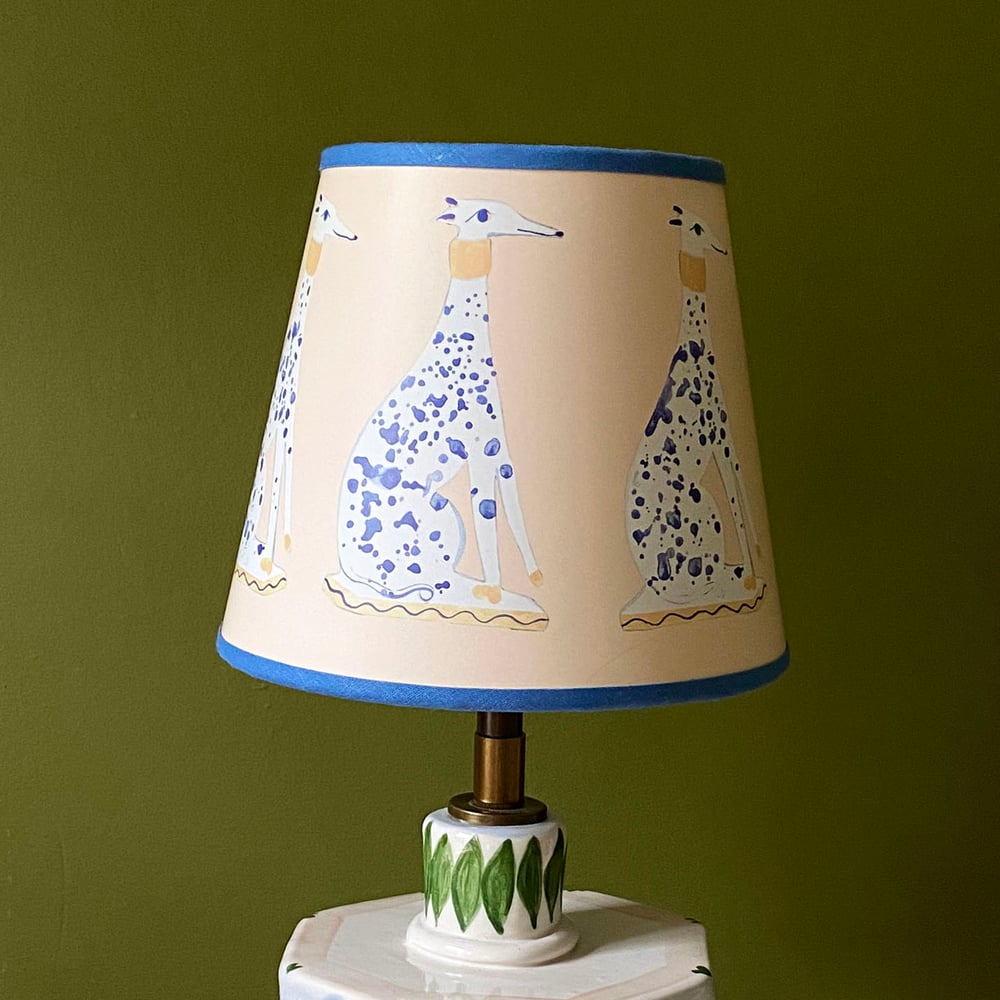 Image of Blue Whippet Lampshade