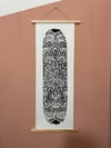 White Mandala Skate Deck Print