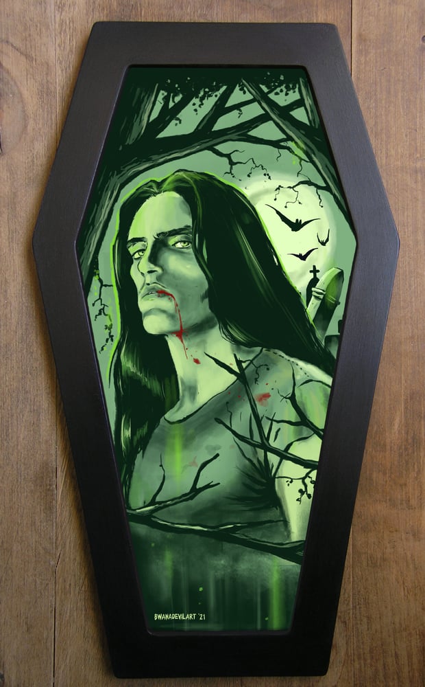Image of Peter Steele Coffin Framed Art (WORLDWIDE SHIPPING)