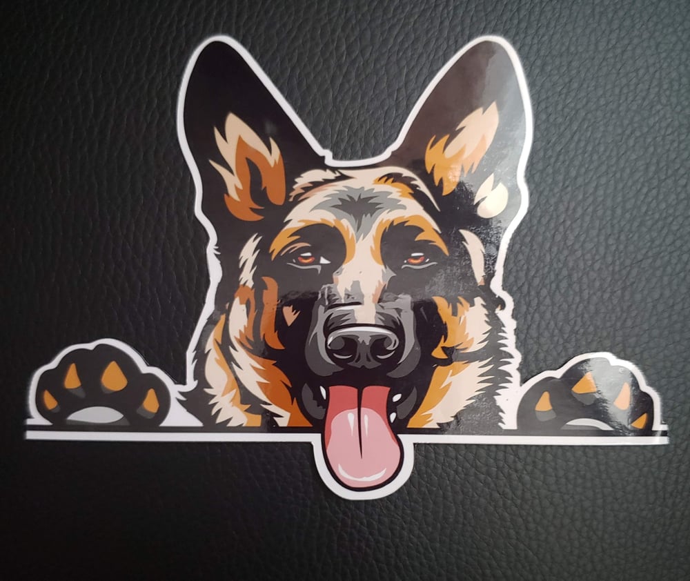 Image of cute German shep  sticker.