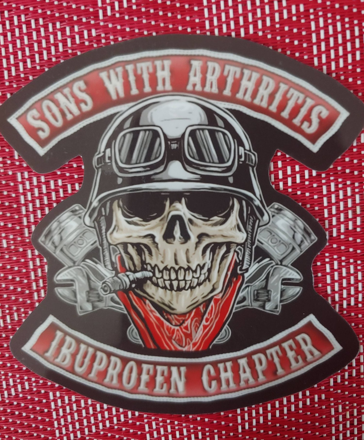 Image of funny sons of arthritis stickers.