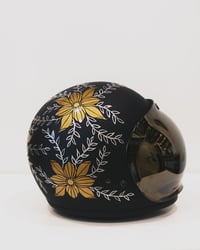 Image 3 of Gold & Silver Custom Motorcycle  Helmet