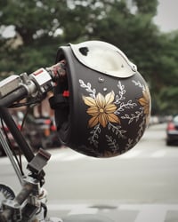Image 2 of Gold & Silver Custom Motorcycle  Helmet