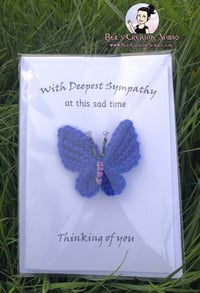 Sympathy Card with Removable Crochet Brooch