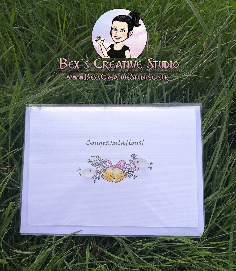 Image of Congratulations/New Baby/Wedding/Well Done Sea Glass Card