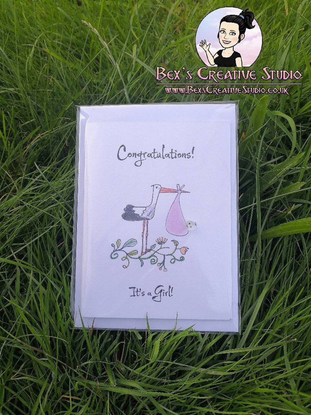 Image of Congratulations/New Baby/Wedding/Well Done Sea Glass Card