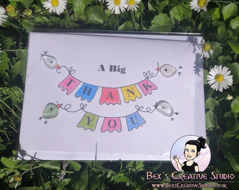 Image of Thank you/Thank you Teacher Sea Glass Card