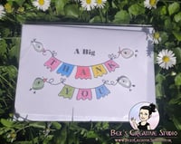 Image 1 of Thank you/Thank you Teacher Sea Glass Card