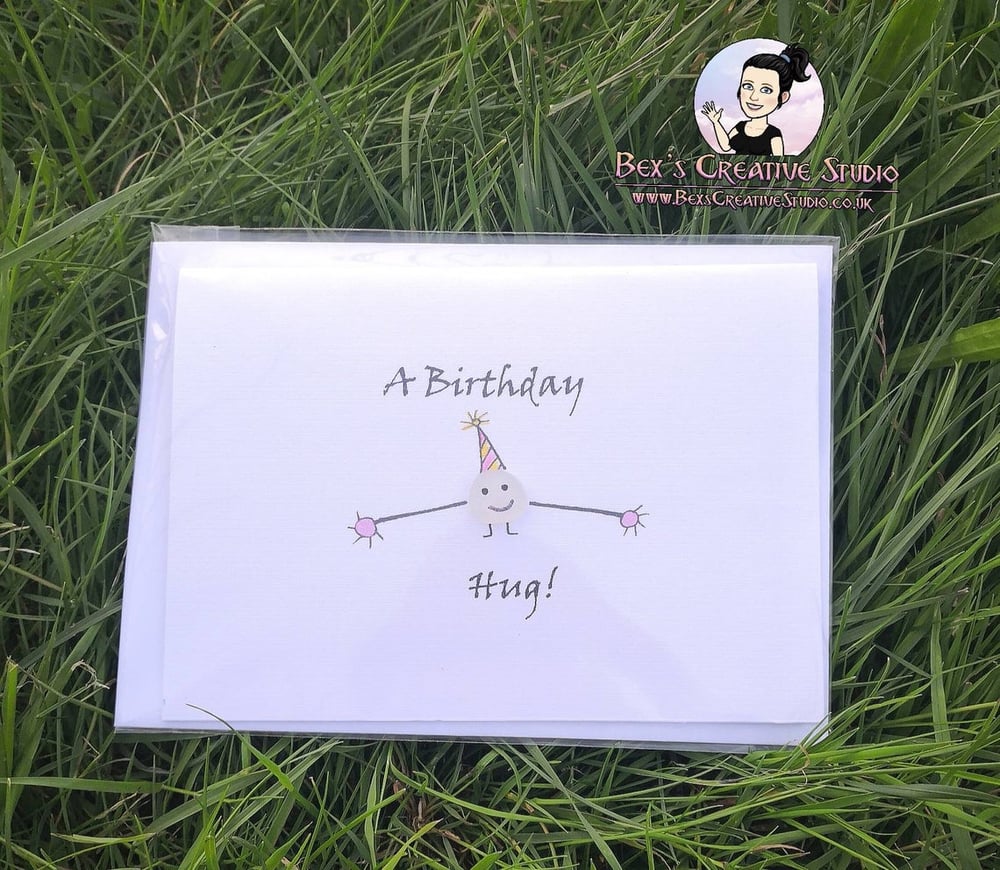 Image of Happy Birthday Sea Glass Card