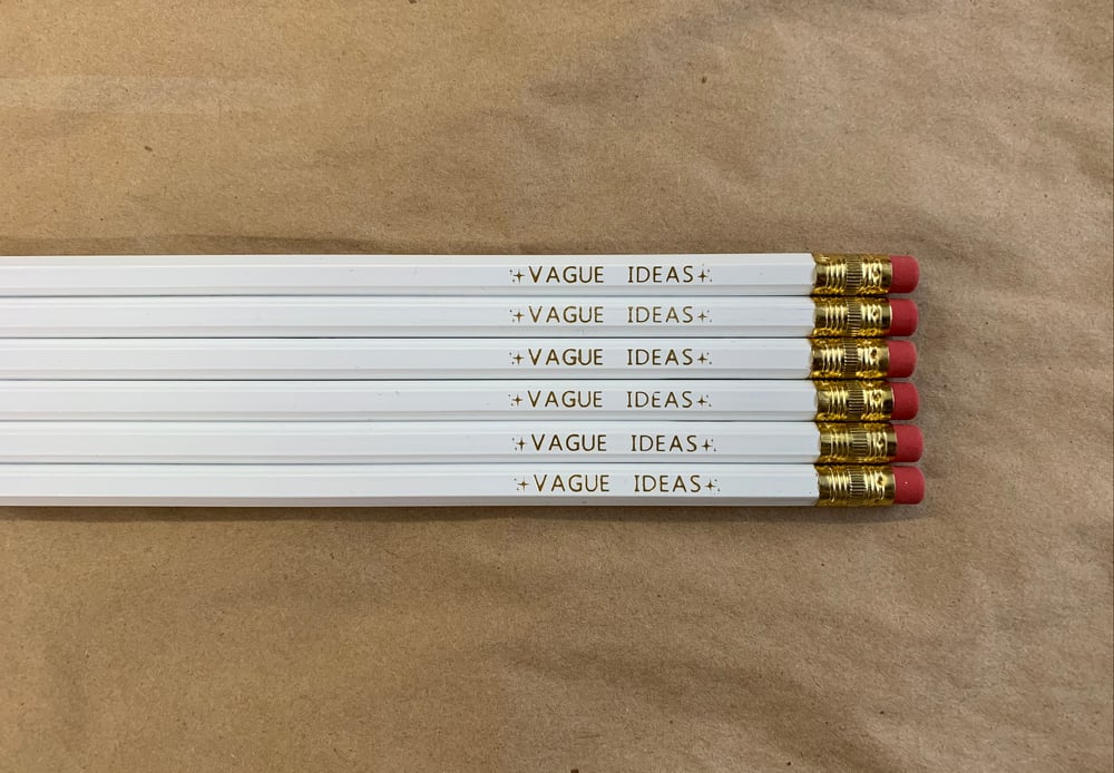 Image of "Vague Ideas" - Engraved pencil set (6 pack)