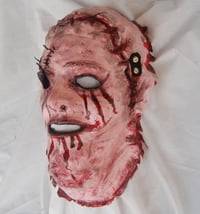 Image 2 of Big Boy Butcher Slasher Skinned Leather Face Horror Mask Custom Original 
