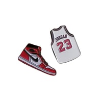 Image 2 of JORDAN 1  SNEAKER & JERSEY PIN SET (2)