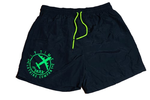 Image of FlyTimez “Til 20XX” Beach Shortz (Teal)