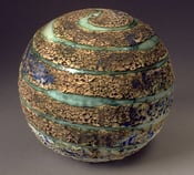 Image of Wheel-Thrown Stoneware Textured Sphere/Planet