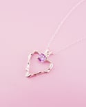 Birthstone Melted Heart Pendant